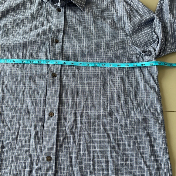[XXL]Banana Republic Blue Check TAILORED SLIM COTTON-CASHMERE DRESS SHIRT - Picture 5 of 8